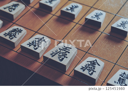 将棋盤と駒 クローズアップ 125451980