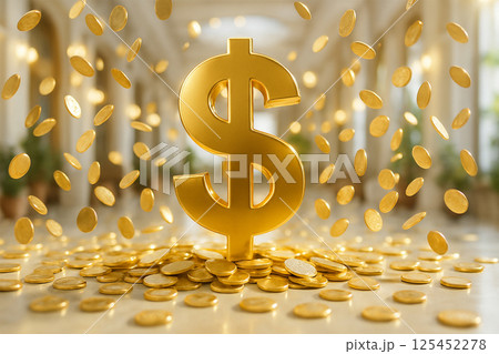 きらめくドルの象徴 125452278