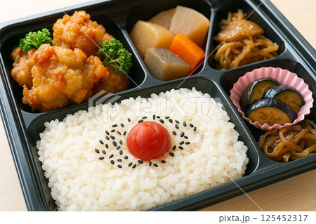 和風弁当の美しい盛り付け 125452317