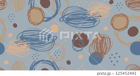 Abstract decorative spots and dots seamless pattern Abstract decorative spots and dots seamless pattern 125452491