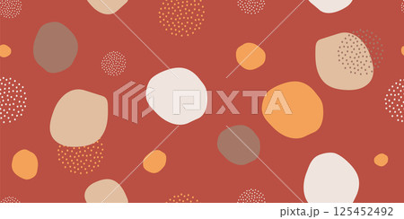Abstract decorative spots and dots vector seamless pattern red Abstract decorative spots and dots vector seamless pattern red 125452492