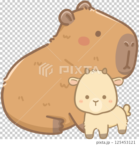 Capybara and friends  125453121