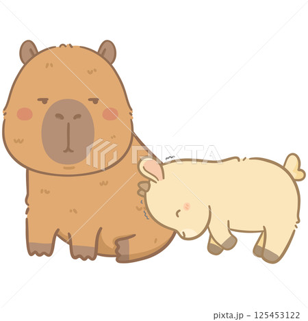 Capybara and friends  125453122