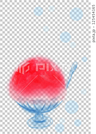 水彩で描いたかき氷 125454165