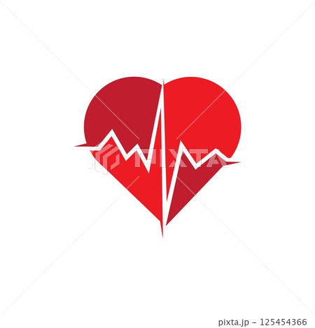 art design health medical heart beat pulse 125454366
