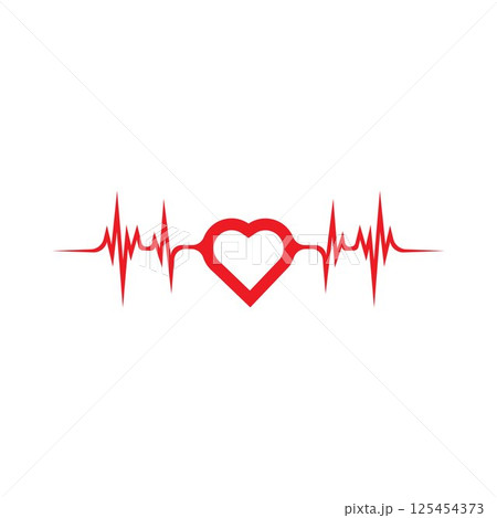 art design health medical heart beat pulse 125454373