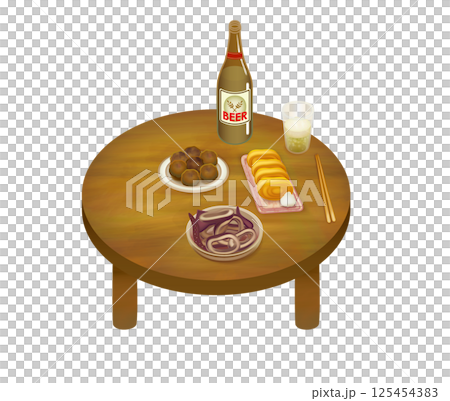 昭和感あふれる食卓のイラスト 125454383