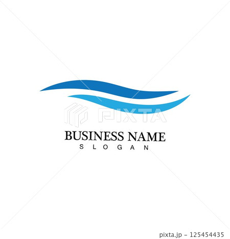 Water wave icon vector 125454435