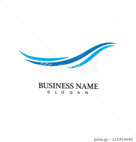 Water wave icon vector 125454440