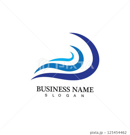 Water wave icon vector Water wave icon vector 125454462