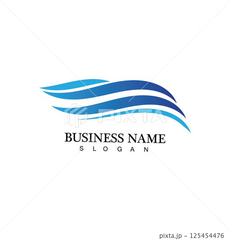 Water wave icon vector Water wave icon vector 125454476