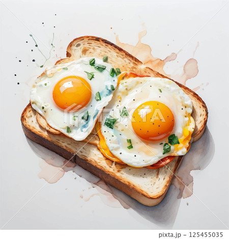 目玉焼のイラスト 目玉焼のイラスト 125455035
