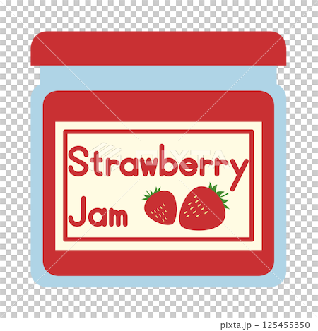 Illustration of strawberry jam 125455350