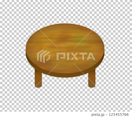 昭和感のあるレトロなちゃぶ台のイラスト 125455766