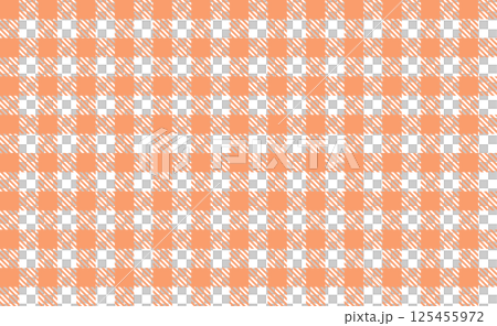 Orange checkered background material 125455972