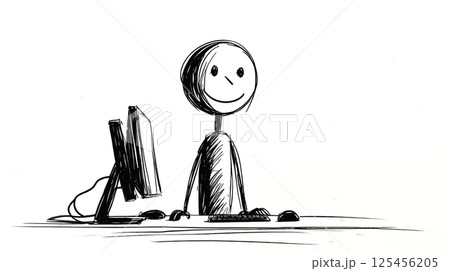 デスクワーク 125456205