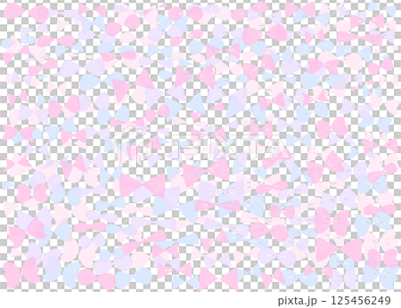 カラフルなリボン柄の背景イラスト素材 125456249