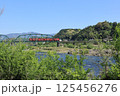 鉄橋を渡る電車 125456276