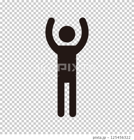Pictogram icon of a person making an OK sign with their hand Pictogram icon of a person making an OK sign with their hand 125456322