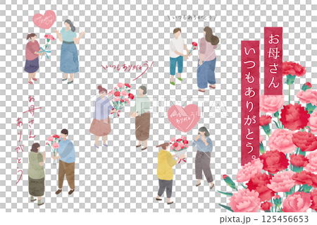 母親節等距插圖 125456653