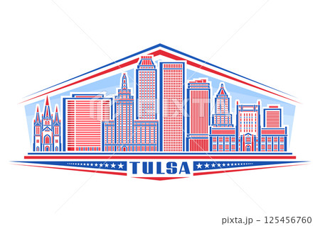 Vector illustration of Tulsa 125456760