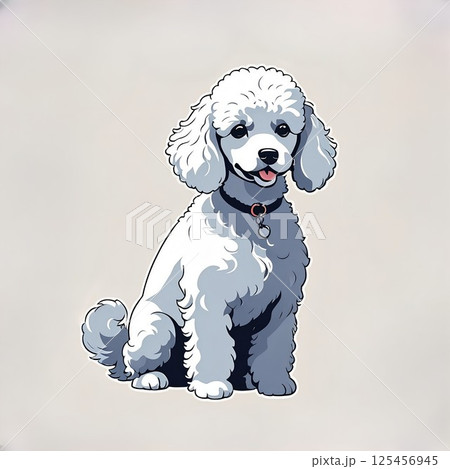 好奇心旺盛な犬種のミニチュアプードル 125456945