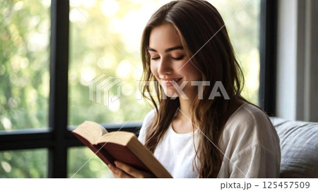 読書する女性 125457509