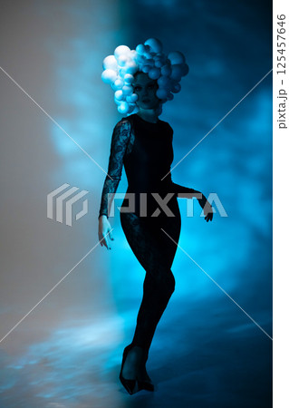Mystical Portrait with Bubble Headpiece Mystical Portrait with Bubble Headpiece 125457646