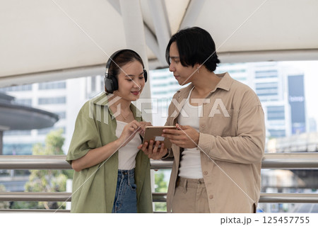 two people couple happy young lifestyle smiling together walking happiness romance two people couple happy young lifestyle smiling together walking happiness romance 125457755
