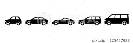 自動車のアイコンセット 自動車のアイコンセット 125457928