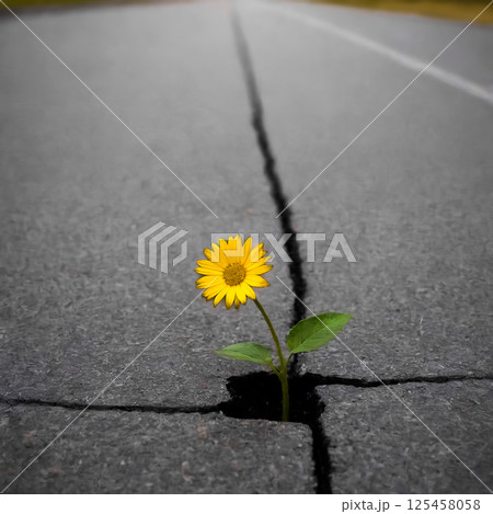 A flower in the crack 125458058