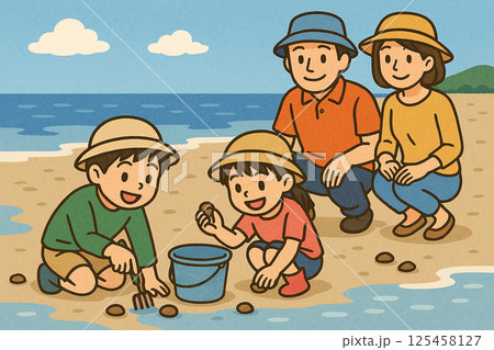 潮干狩りがテーマの作品です。 125458127