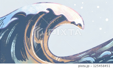 Colorful vibrant wave, colorful background pattern or wave flowing liquid 125458451