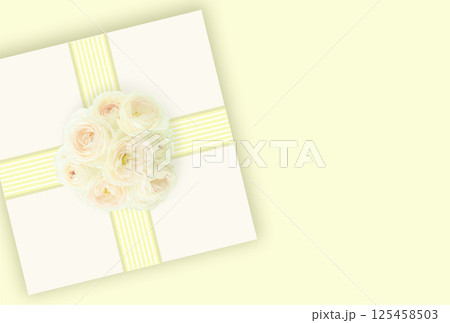 父の日の背景素材 黄色メッセージカード プレゼント箱リボン 花束 父の日の背景素材 黄色メッセージカード プレゼント箱リボン 花束 125458503