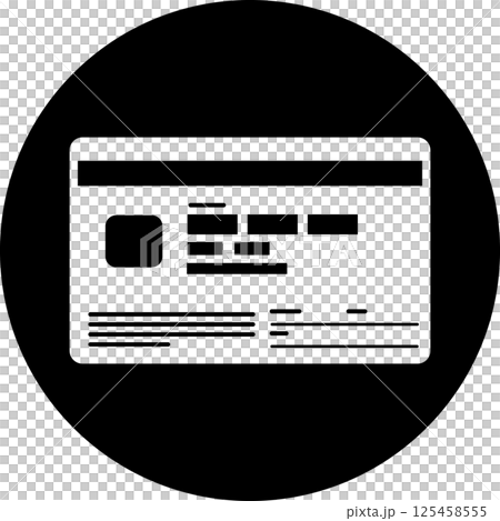 下一張「我的號碼卡」(個人號碼卡)背面的插圖向量黑白圖示2026年新設計 下一張「我的號碼卡」(個人號碼卡)背面的插圖向量黑白圖示2026年新設計 125458555