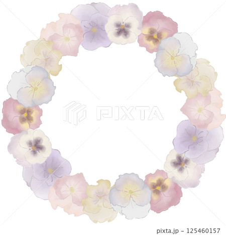 パンジー 花柄 フレーム パンジー 花柄 フレーム 125460157