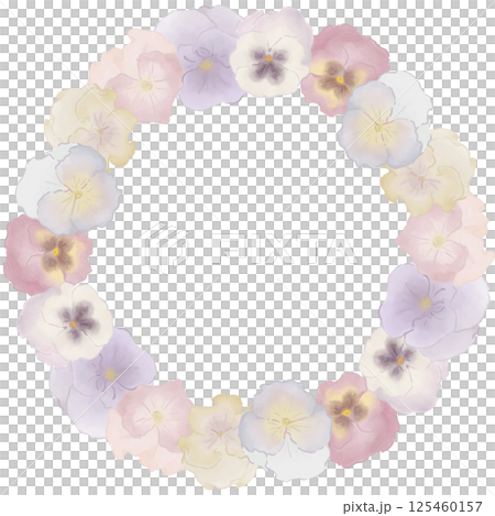 パンジー 花柄 フレーム パンジー 花柄 フレーム 125460157