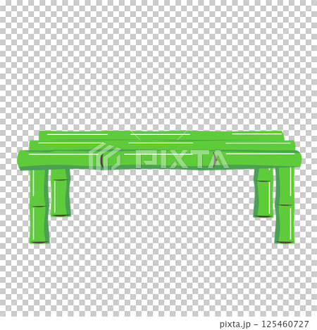 竹子製成的短凳的插圖 125460727