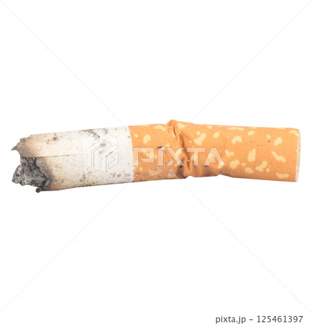cigarette collection isolated on white background butts 125461397