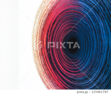 光があふれるブラックホールのイメージ素材 125461797