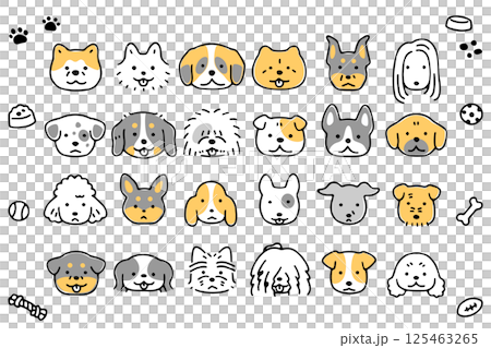 可愛的小狗臉圖示集② 可愛的小狗臉圖示集② 125463265