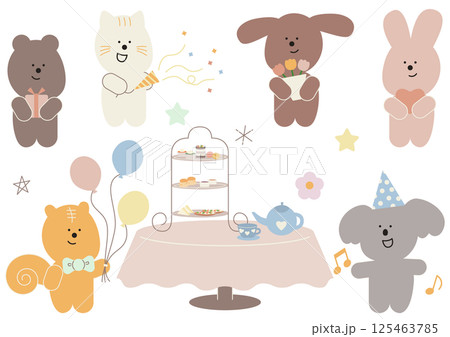 どうぶつのパーティーとアフタヌーンティー 125463785