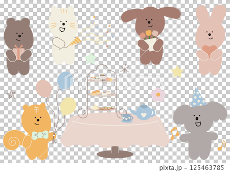 どうぶつのパーティーとアフタヌーンティー 125463785