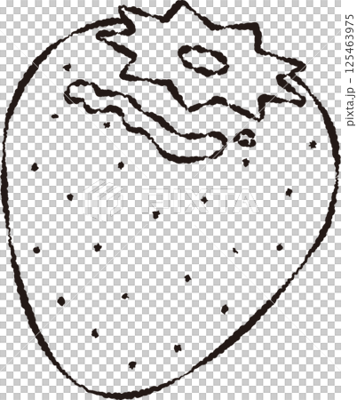 イチゴ(線画) 125463975