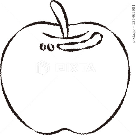 リンゴ(線画) 125463981
