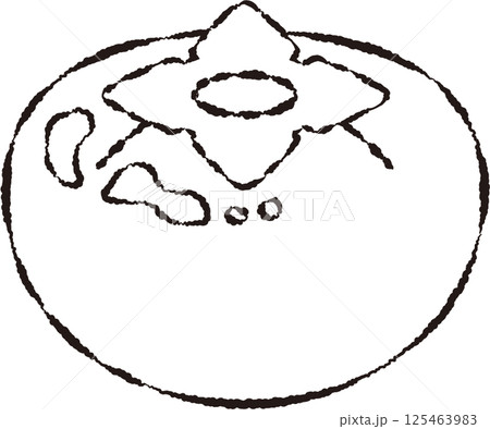 柿(線画) 125463983