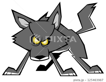 身構える狼 125463987