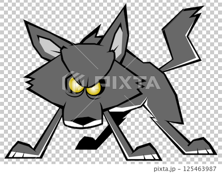 身構える狼 125463987