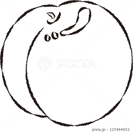 モモ（線画） 125464052