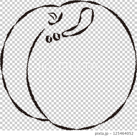 モモ（線画） 125464052